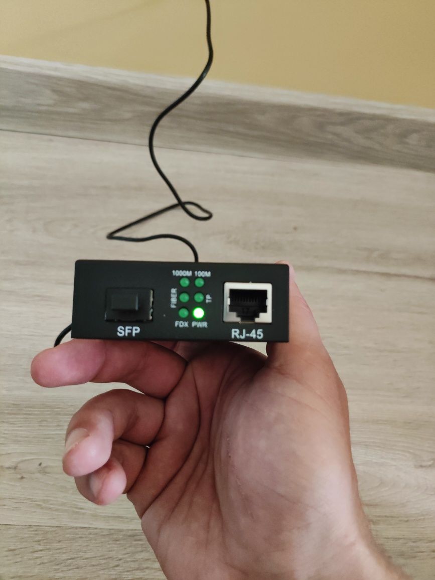 Медіаконвертор 10 gtek плюс два модуля sfp