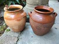 Conjunto de 2 potes em barro