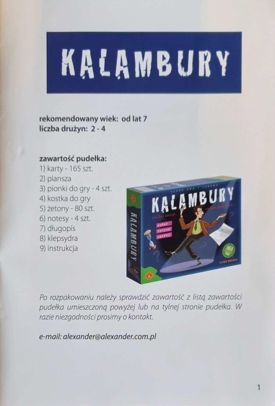 Gra edukacyjna, planszowa  Kalambury ! Fajny prezent !