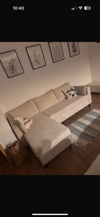 Sofa narozna nierozkladana