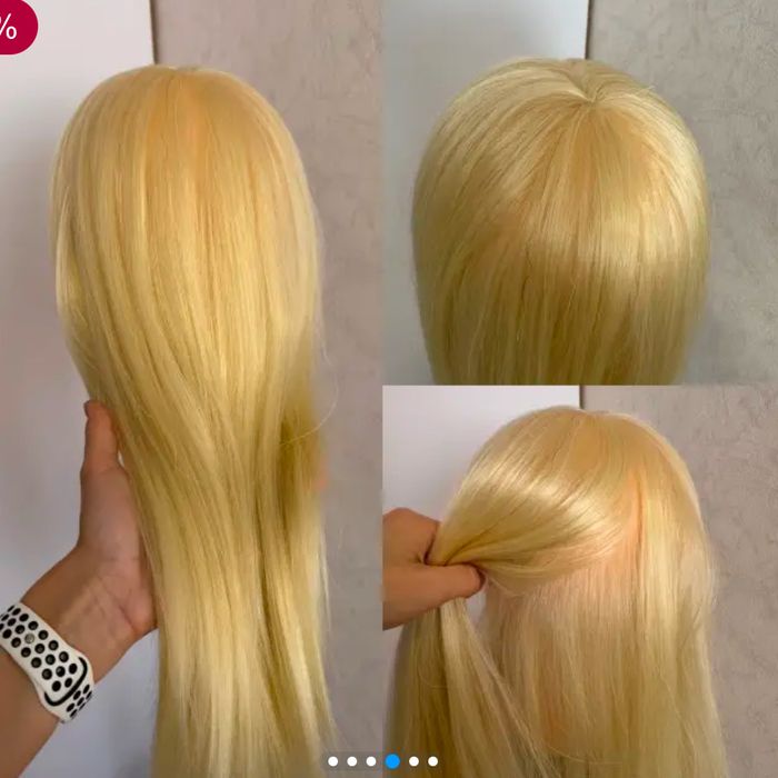 Манекен голова термо болванка з волоссям навчальна для зачісок