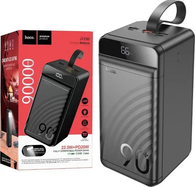 Повербанк hoco 90000mAh(22.5w) быстрая зарядка.Оригинал