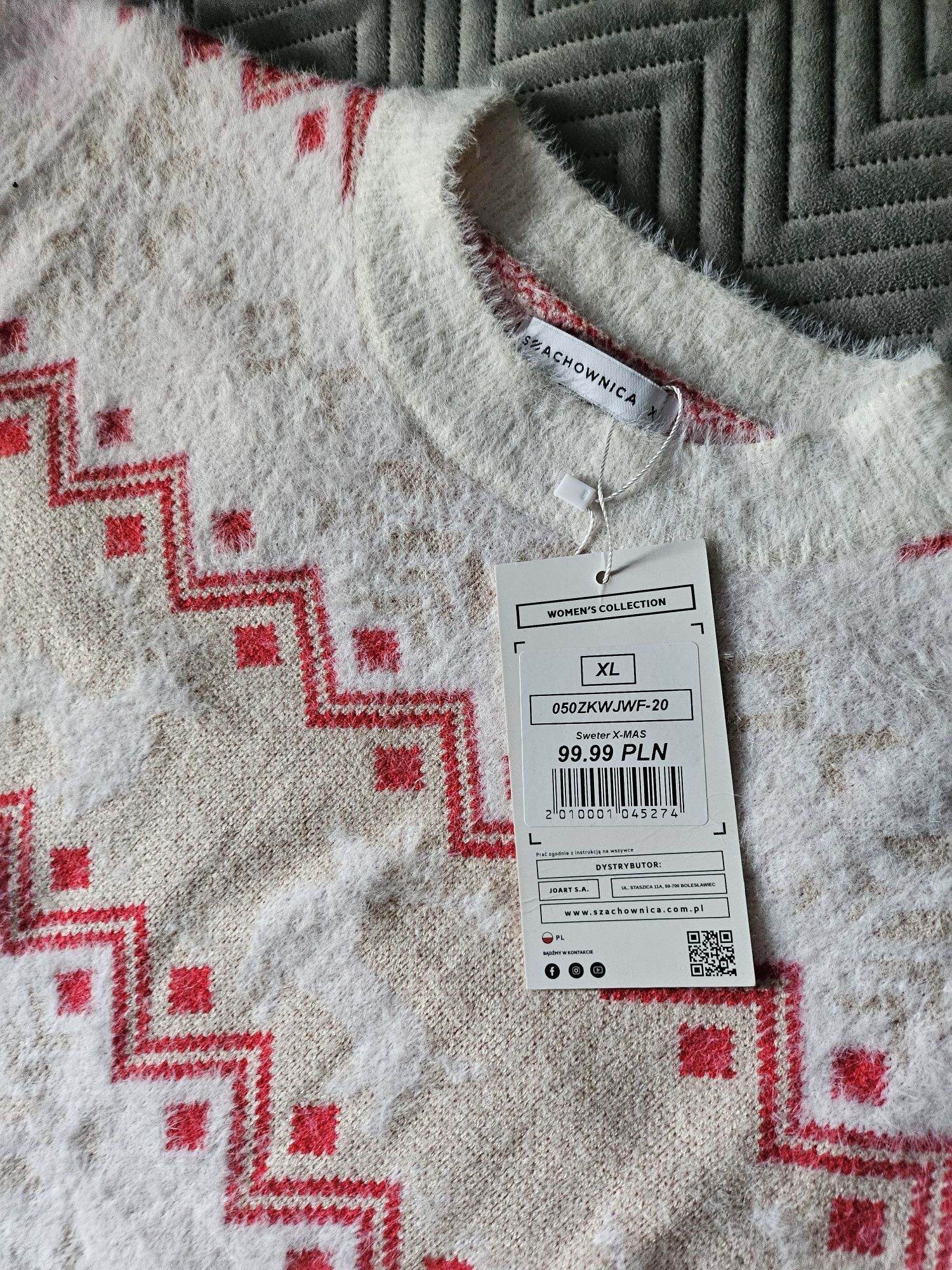 Sweter sweterek renifery nowy damski XL