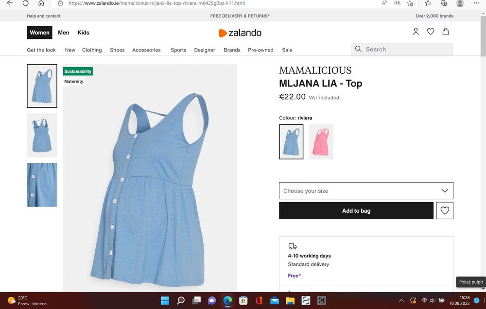 Bluzka ciążowa i do karmienia piersią Mama;Licious, rozmiar S