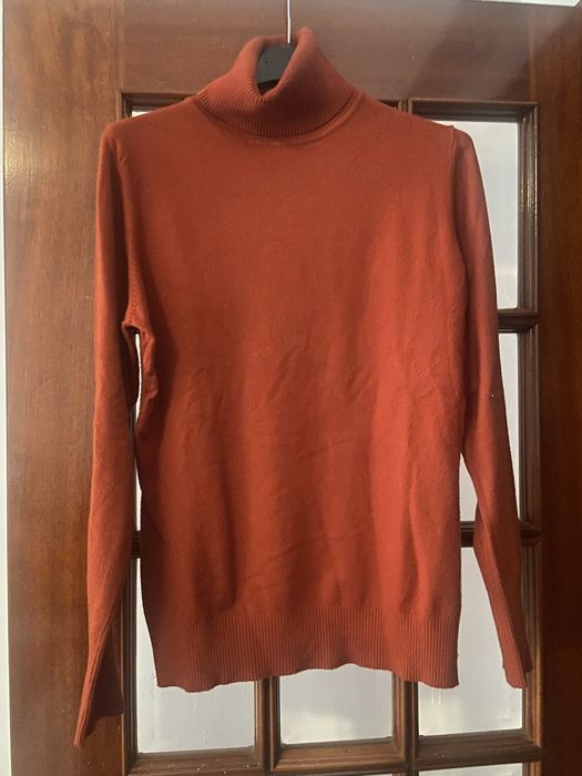 Camisola gola alta laranja