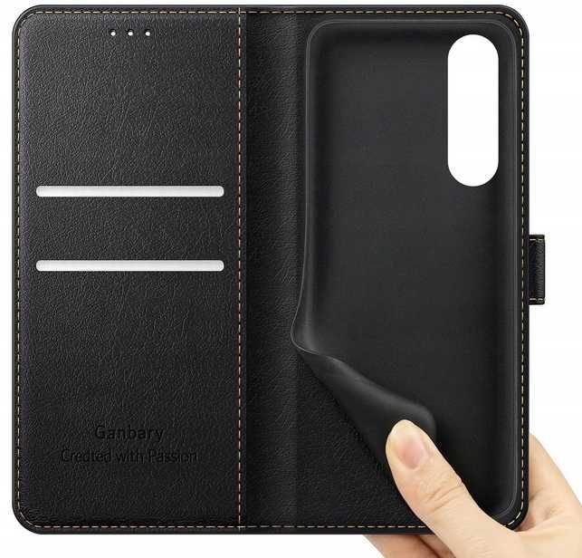 Nowe Etui Case Pokrowiec z Klapką Portfelowe SONY XPERIA 1 V SKÓRA