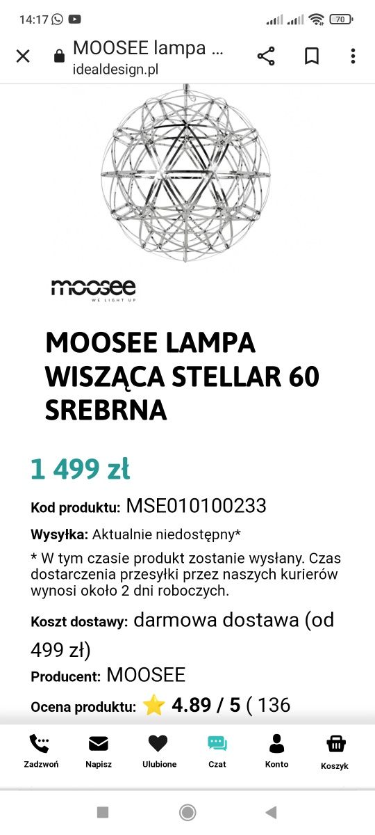 Lampy kule STELLAR
