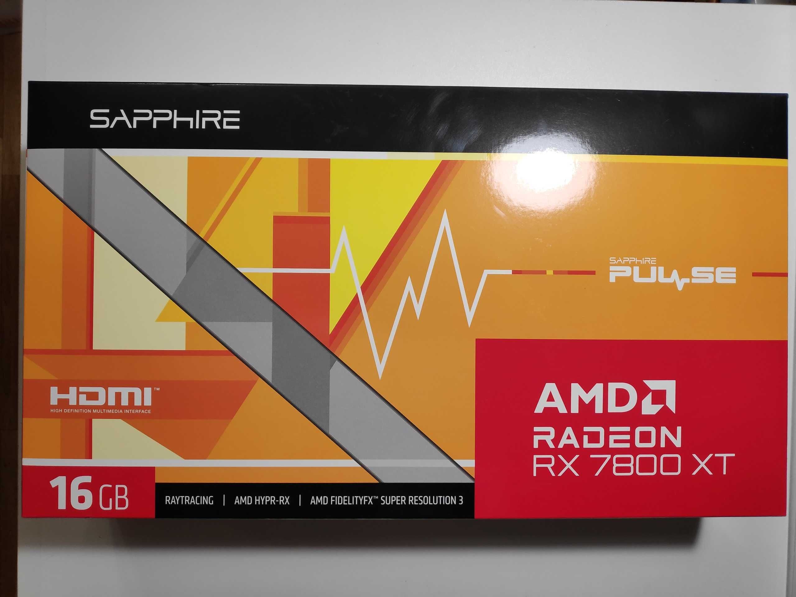 Видеокарта Sapphire AMD Radeon RX 7800 XT PULSE 16гб Новая!