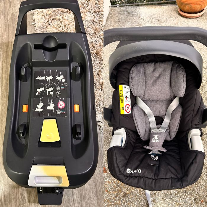 base ISOFIX para cadeiras auto + a cadeira de bebé e criança