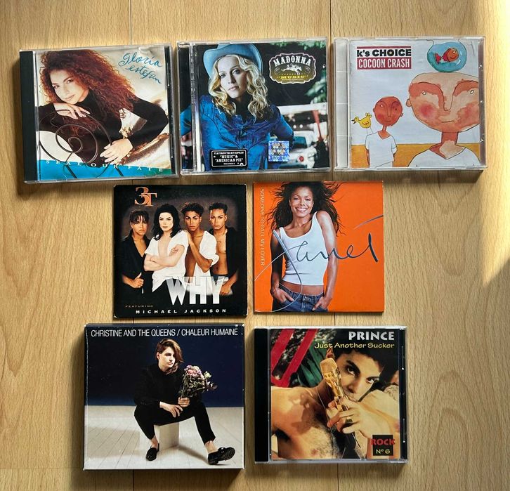 CDs Madonna, K-Choice, Janet Jackson, Prince e mais