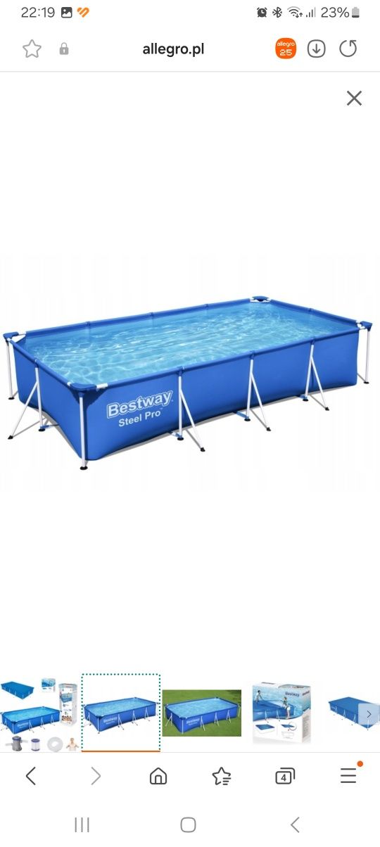 Basen Bestway 56424 z pompą DUŻY 400x211x81  6m3  Nowy GW