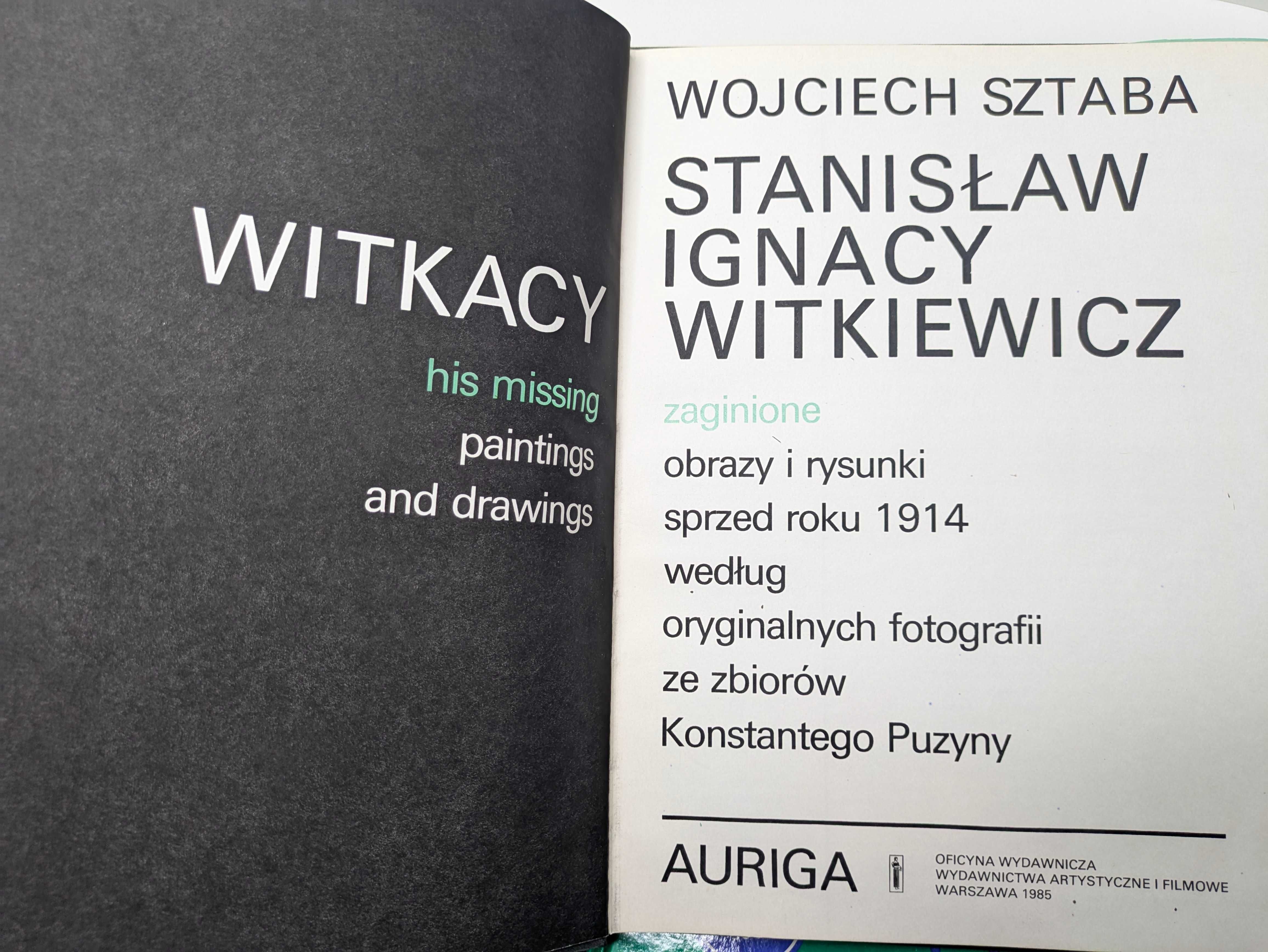 W. Sztaba "Stanisław Ignacy Witkiewicz - zaginione obrazy i rysunki"
