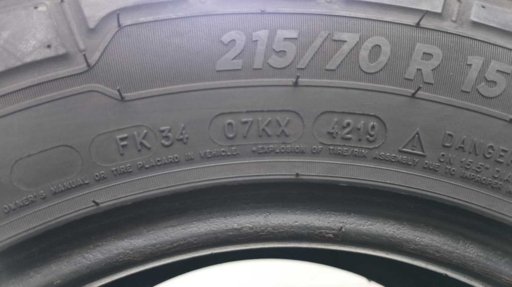 4 sztuki opony całoroczne 215/70/15C Michelin 109/107R( OL609/OH)