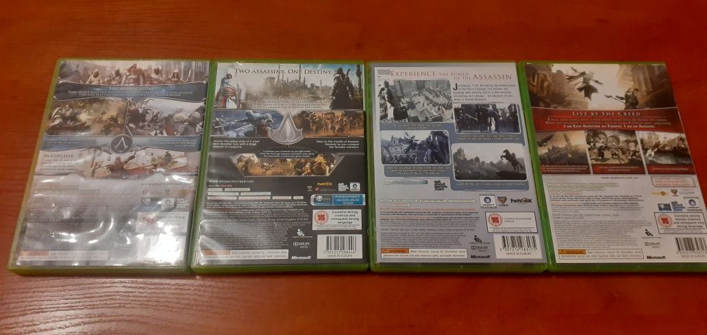 Cztery części Assassin's Creed na Xbox360 dbd stan