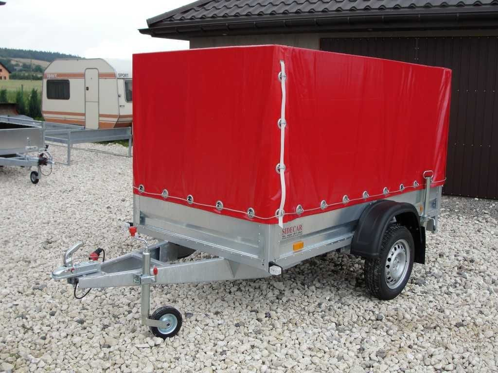 Przyczepka samochodowa SIDECAR 256x131 750 kg Producent - TRANSPORT