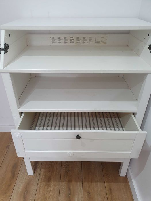 SUNDVIK Komoda z przewijakiem, przewijak, biały IKEA