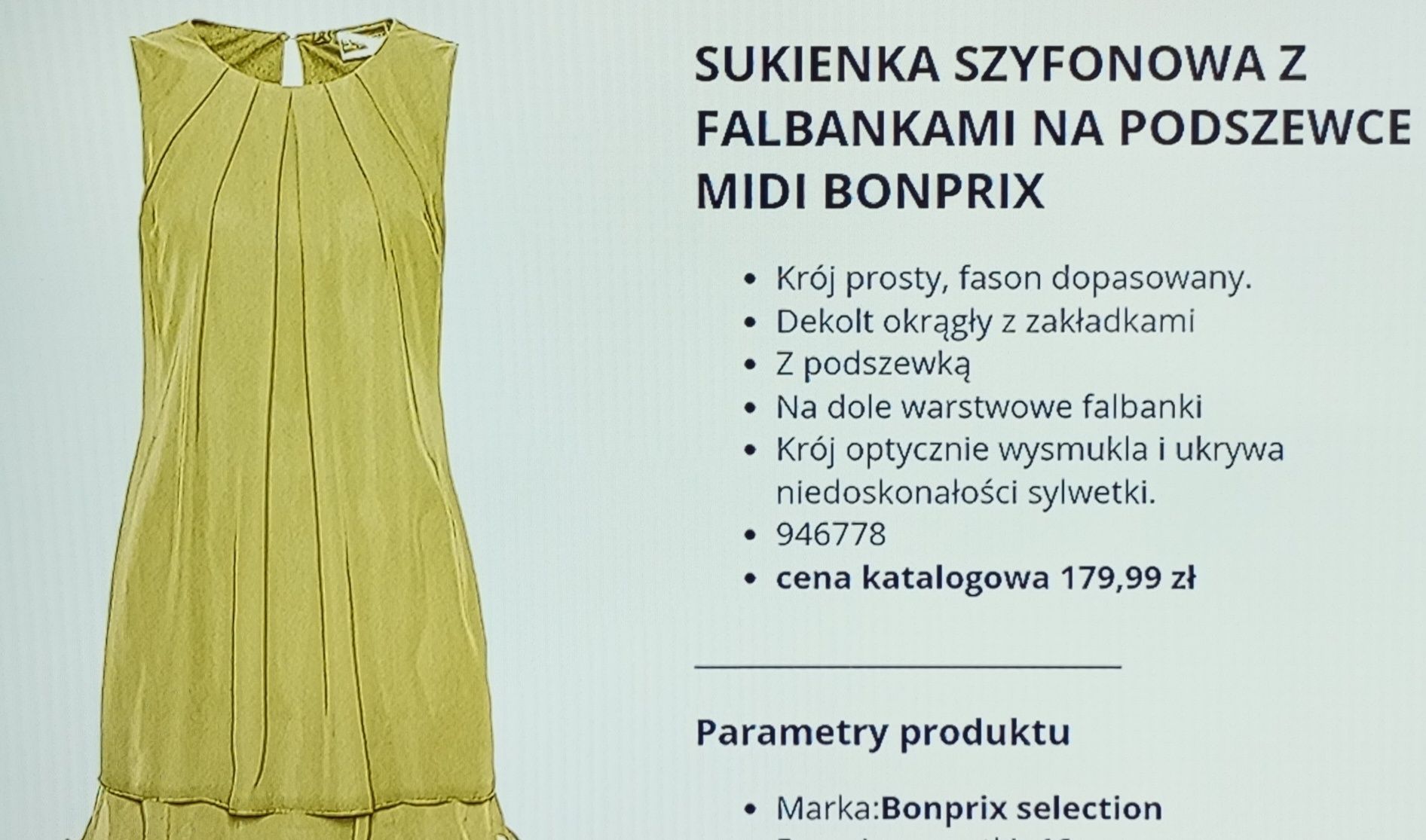 NOWA balowa suknia midi szyfon/falbanki r. 54 Bpc selection premium