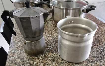 Trem de Cozinha Kasa + Frigideira + Cafeteira Italiana + Chaleira