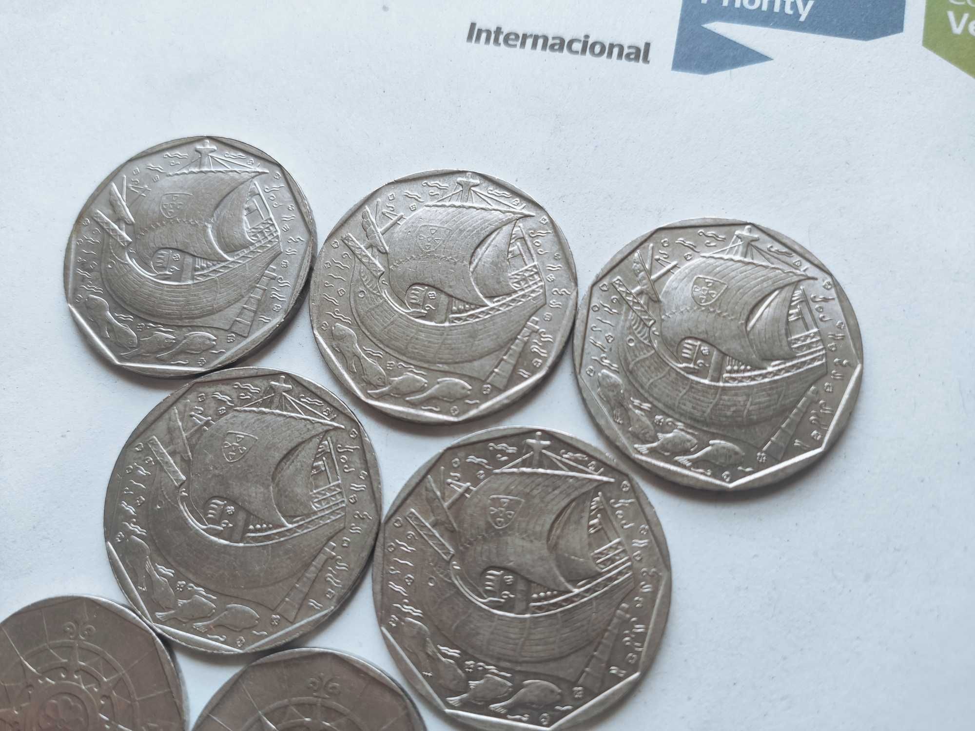 Conjunto de 8 moedas: 50$ e 20$