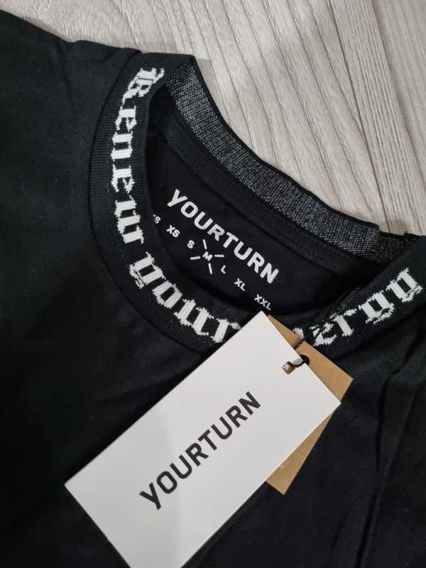 Koszulka Youturn męska czarna NOWA t-shirt roz M