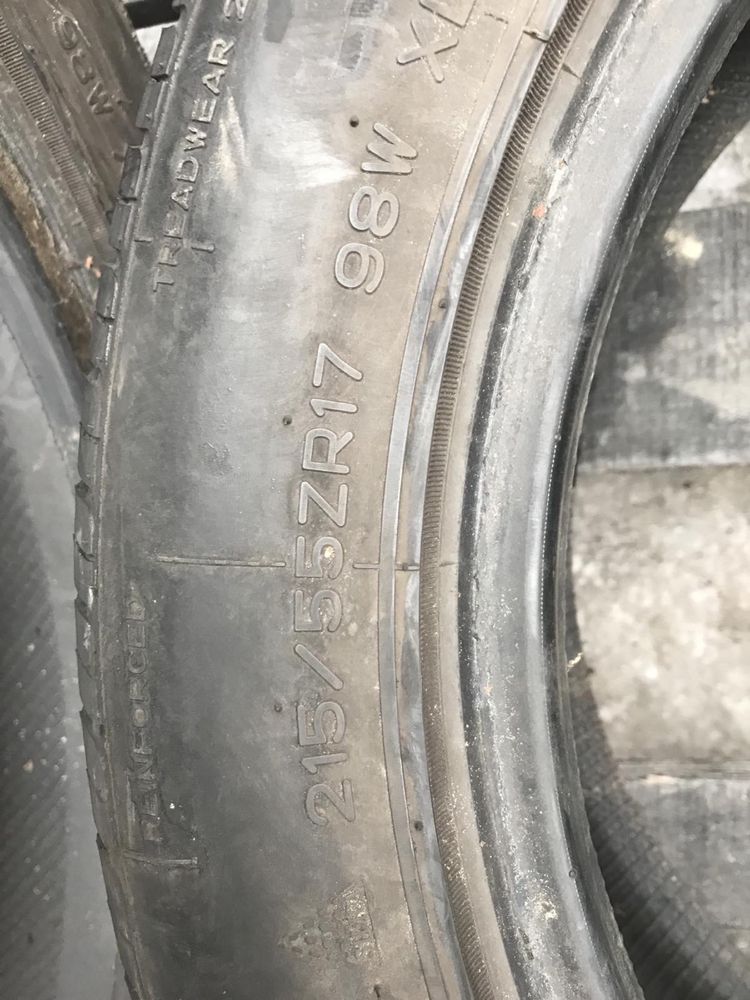 Nankang 215/55r17 пара літо резина шини б/у склад