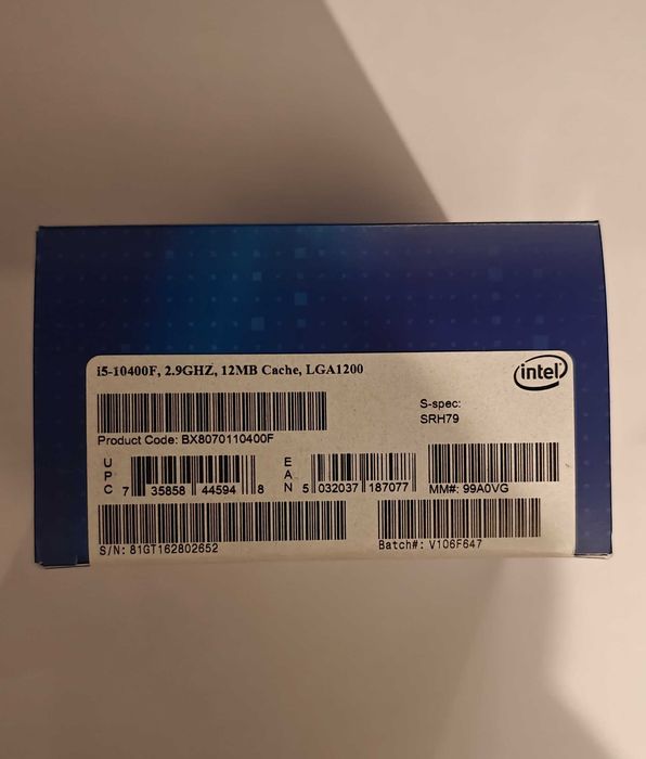 Procesor Intel Core i5-10400F, BOX