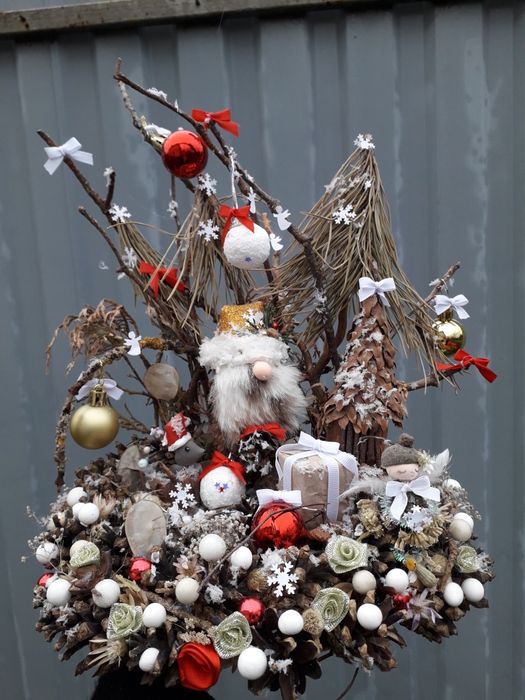 Новорічна поробка у школу,садочок. Зимова композиція.