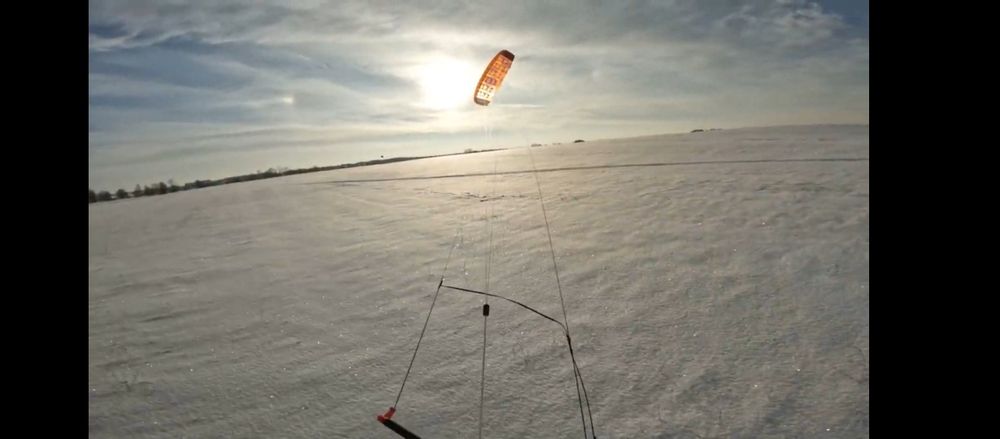 Snowkite latawiec Gin Shaman2 12m singleskin, landkiting