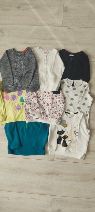 Zestaw bluz dziewczęcych 92/98/104 bluzki/swetry/Zara/Quechua