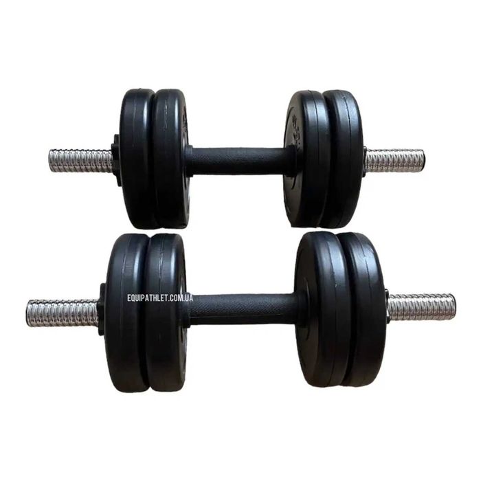 Розбірні гантелі 2×6 кг з композитними дисками – для фітнесу