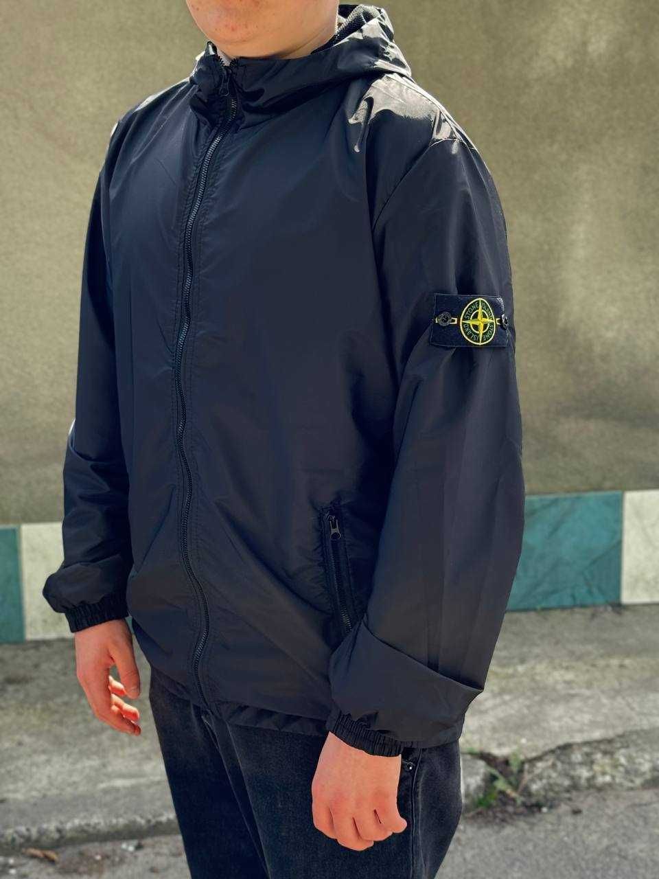 С М Л ХЛ • Черная ветровка Stone Island • GoreTex Куртка Стон Айленд