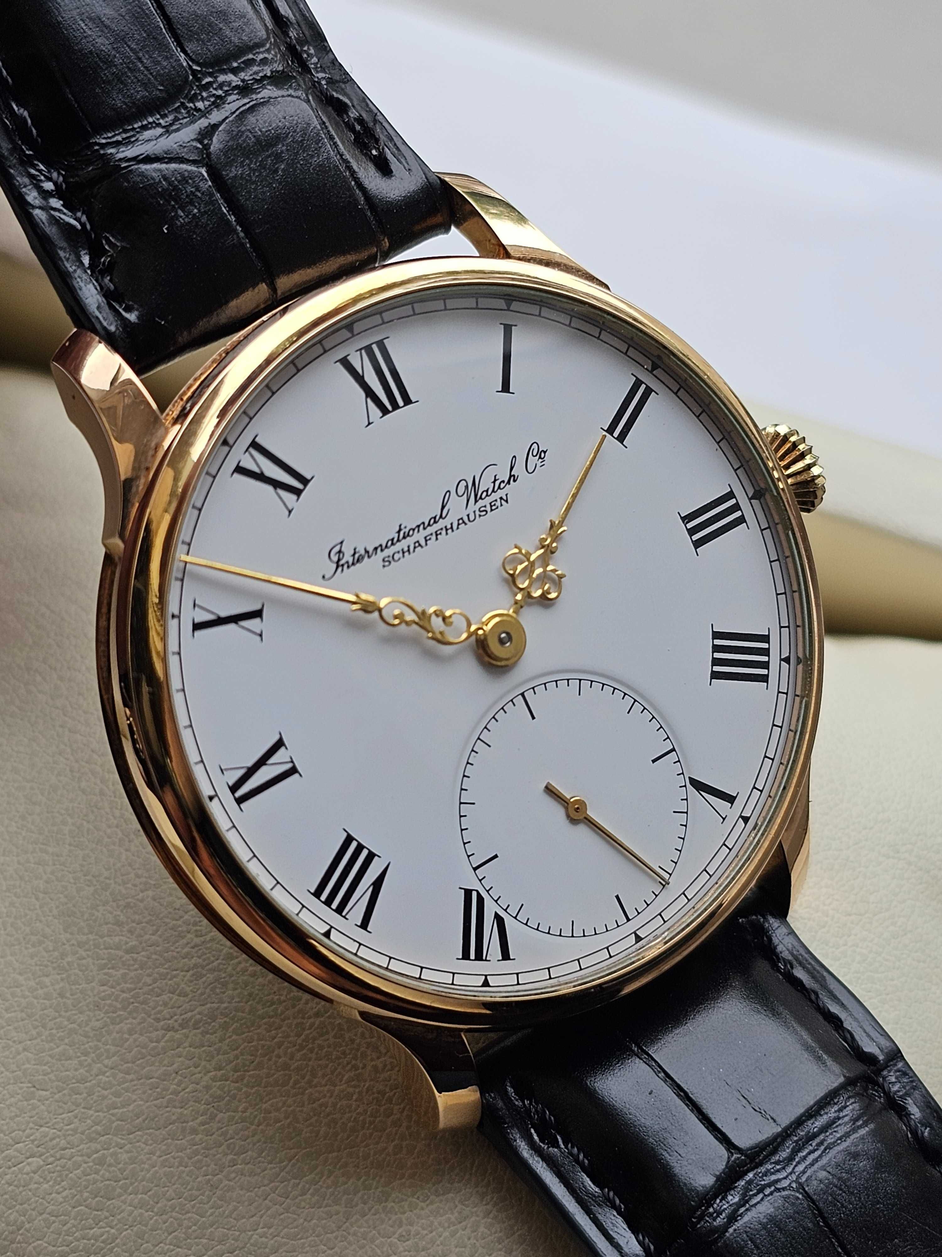 Złoty IWC Schaffhausen lite złoto 14K pasówka