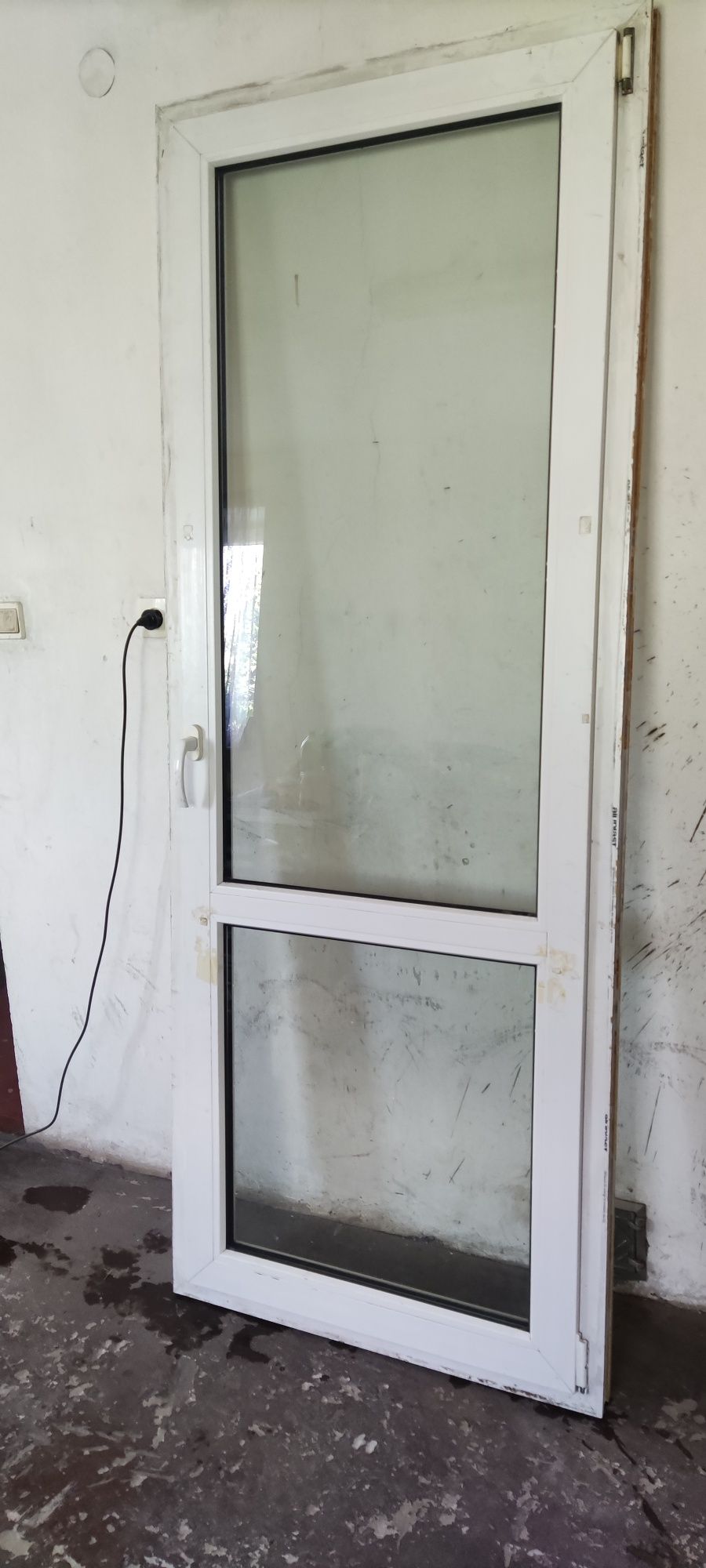 Drzwi balkonowe 85 x 220cm z demontażu PCV ALUPLAST