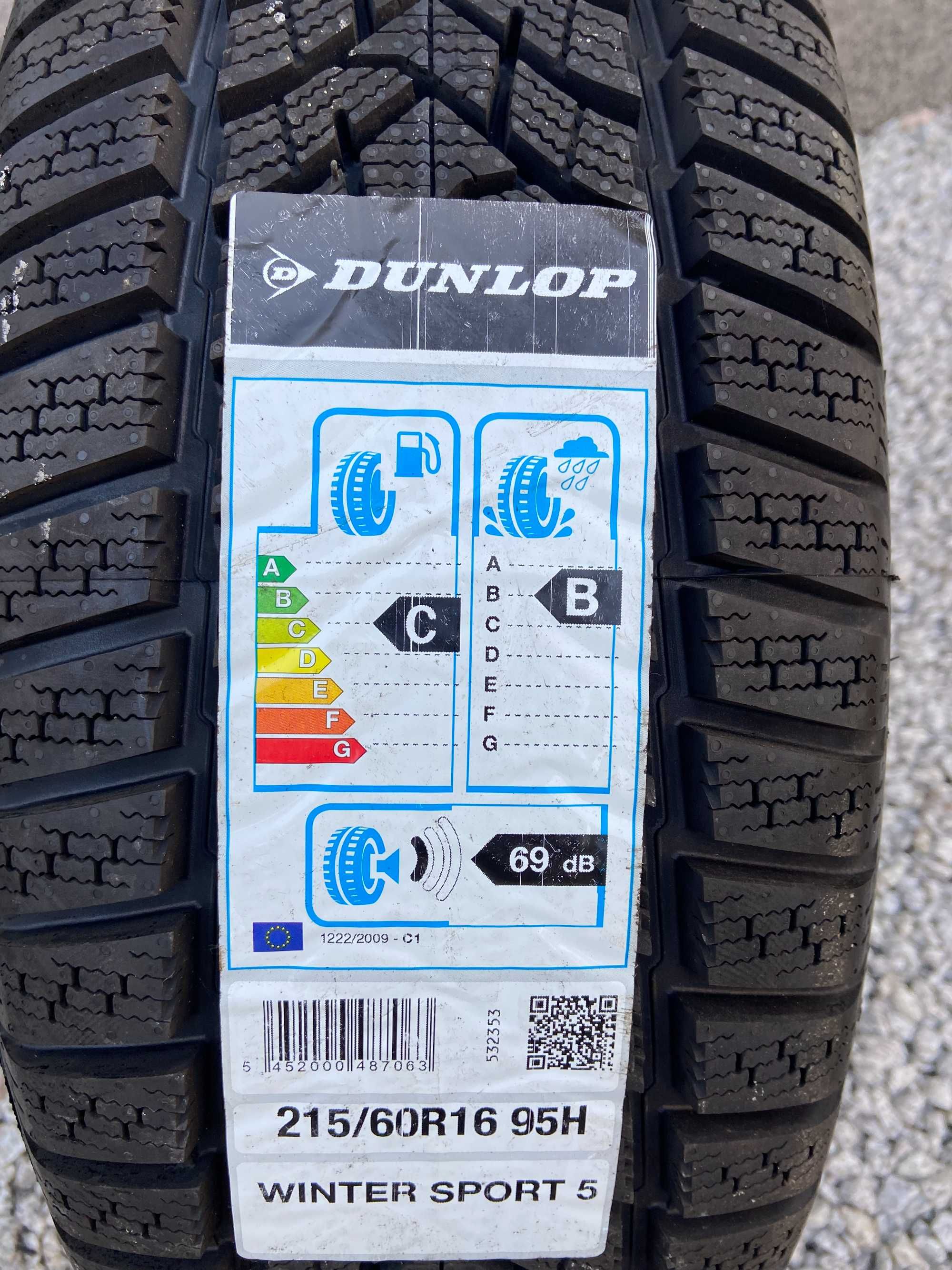 2x 215/60R16 Dunlop Winter Sport 5 Nowe DOT 2019