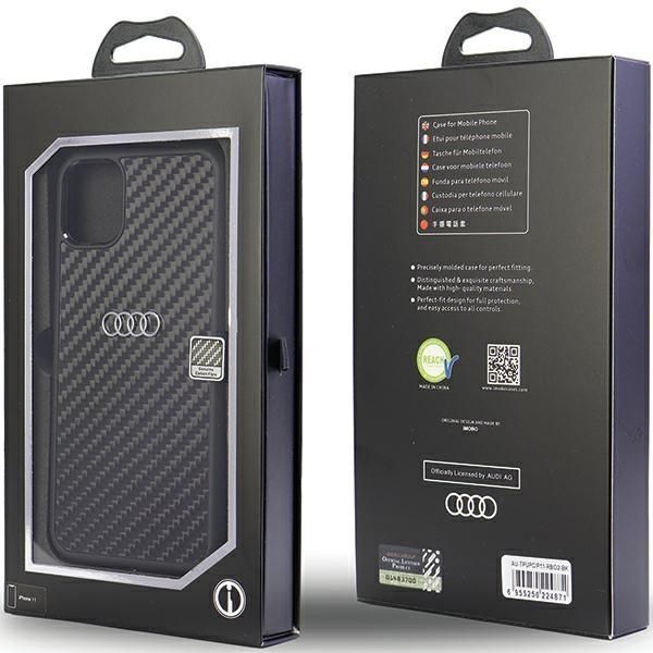 Etui Audi Carbon Fiber na iPhone 11 / Xr 6.1" - Czarny Hardcase