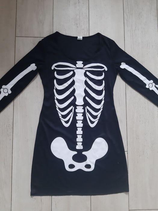 Bal karnawałowy Strój Przebranie Kostium _Halloween Sukienka Kościotru