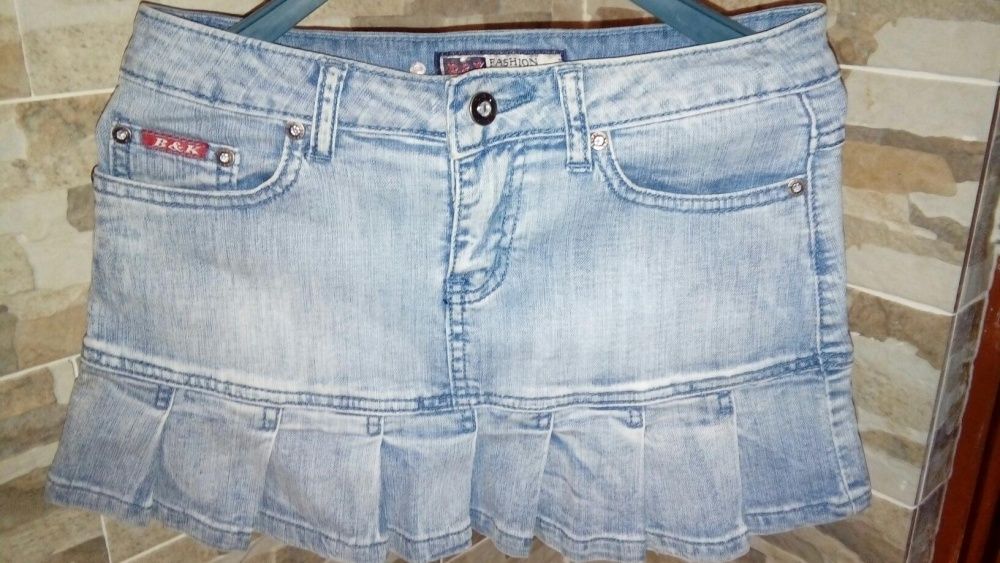 Spódniczki mini jeans S 2szt.