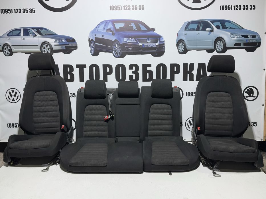 Салон passat b6 рекаро тканина тряпка сидушки сидіння пассат б6