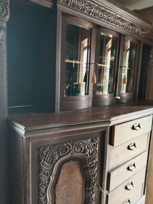 antyk stary dębowy kredens