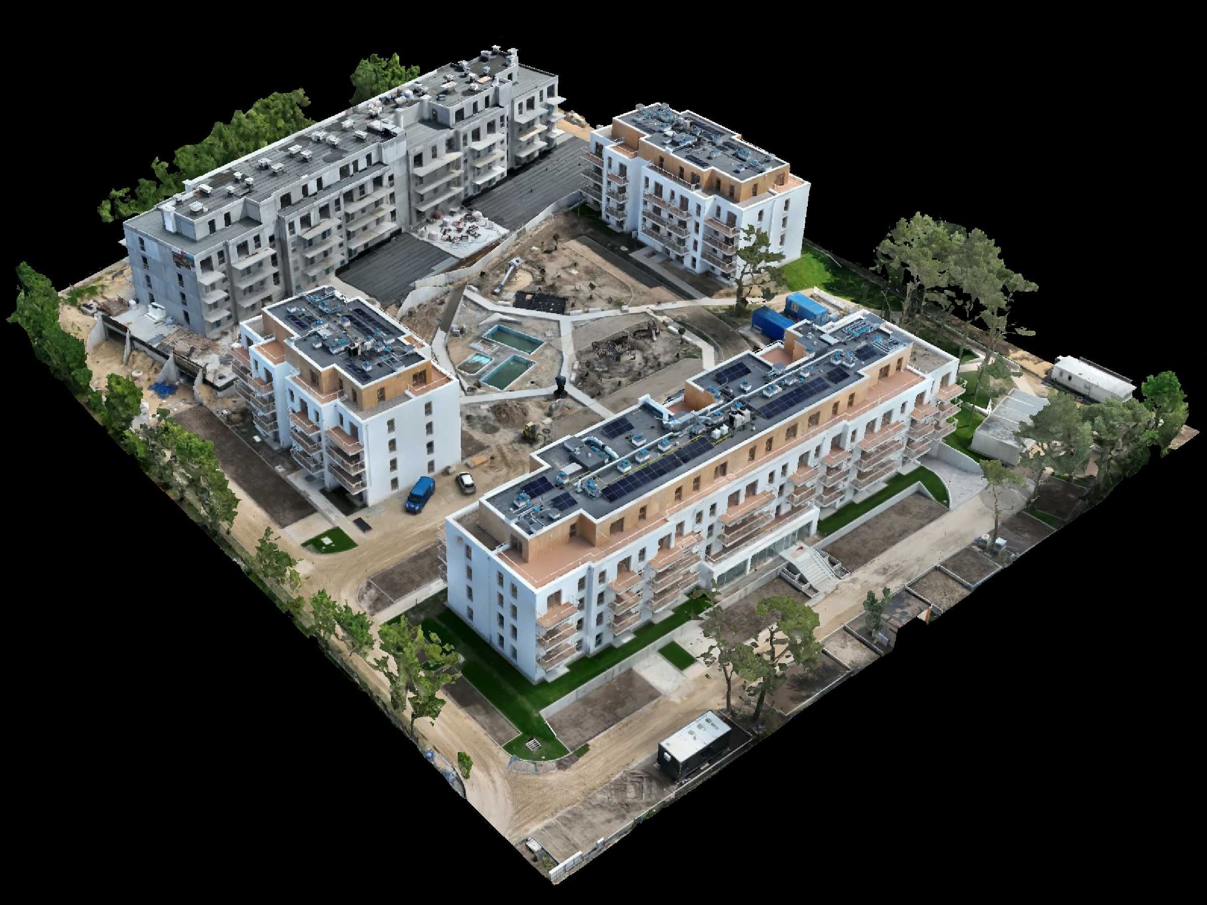 Zdjęcia z drona – pomiary terenu, modele 3D, postępy budowy