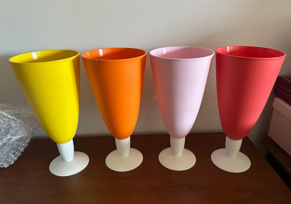 4 Copos Grandes para Gelado Tupperware