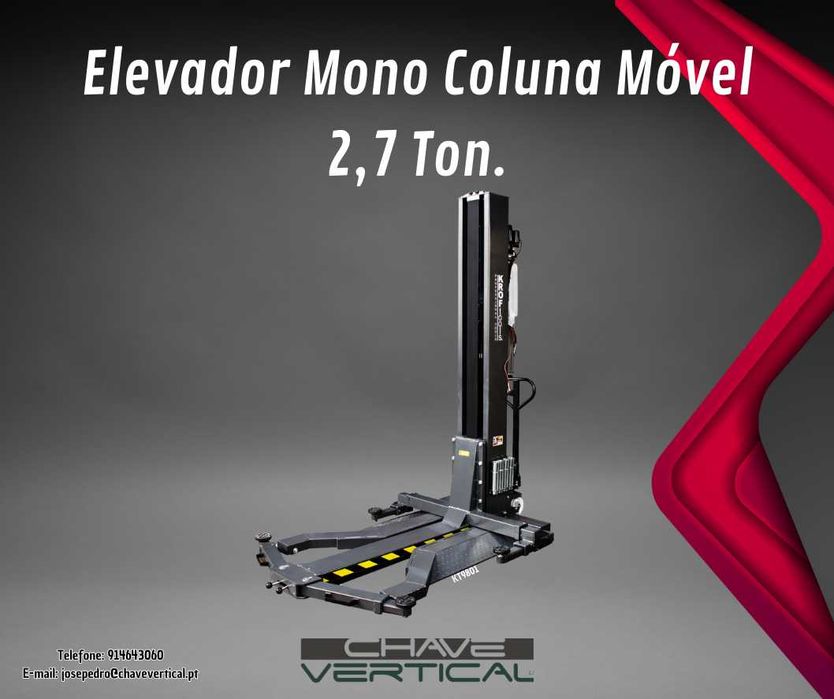 Elevador Mono Coluna Móvel 2,7 Ton.  JR19