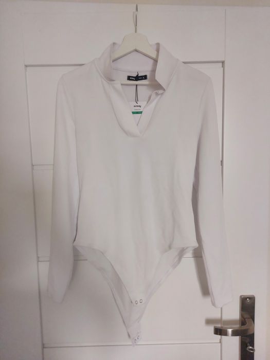 Biała koszula body nowa z metką Sinsay XL elegancka z długim rękawem
