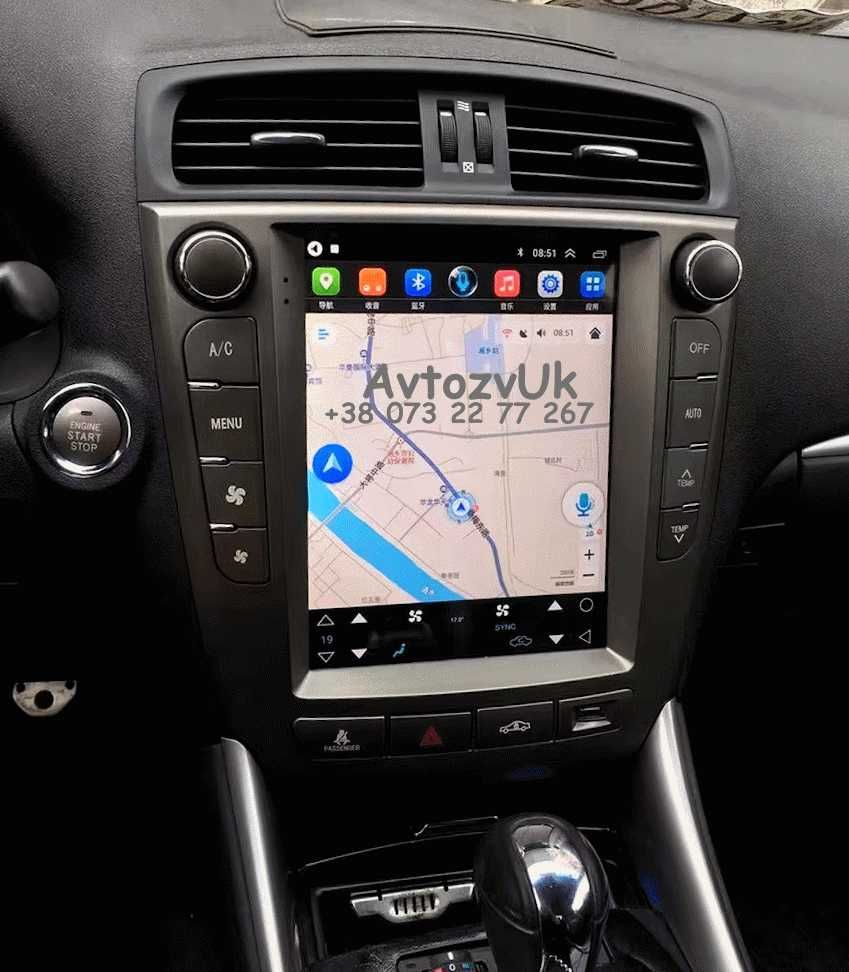 Магнитола Lexus IS250 GS300 GPS TV USB 2 дин Лексус CarPlay Android 14