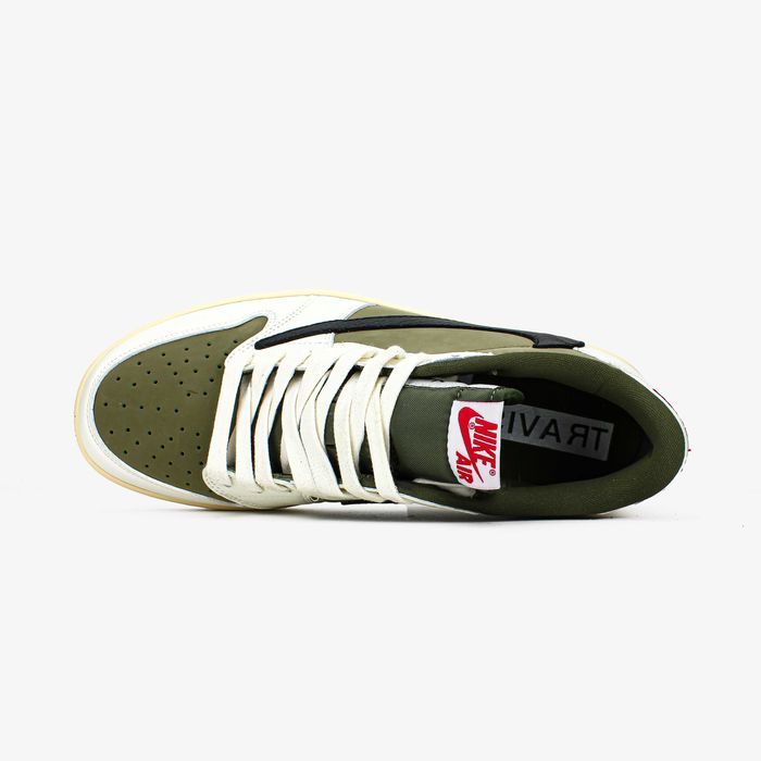 Кроссовки Nike Travis Scott X Jordan 1 Low OG SP Reverse Olive Medium.