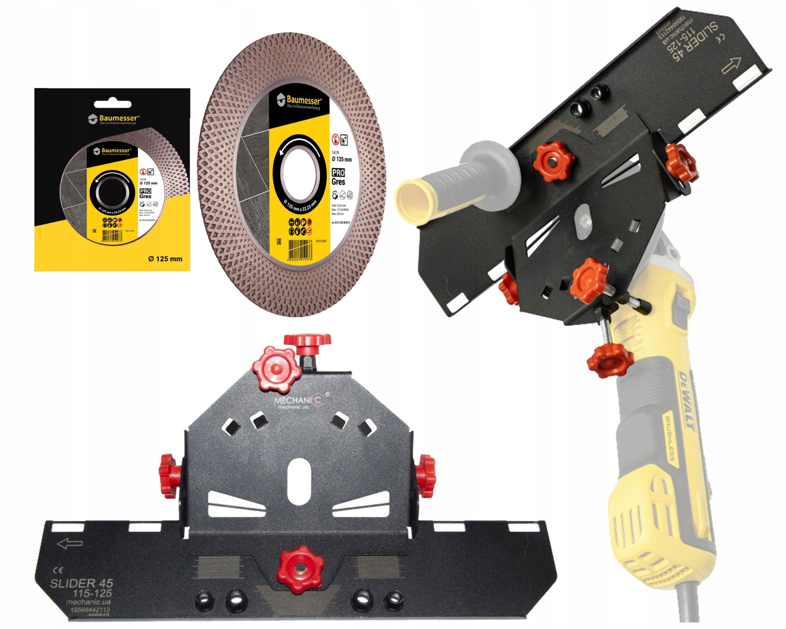 Zestaw Przystawka Silder 45 Tarcza Baumesser 125Mm