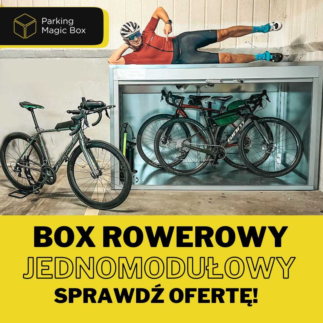 Box rowerowy, szafa na parking, regał do piwnicy, przechowywanie opon