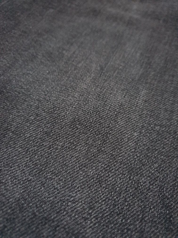Jeansy skinny regular waist ciemnoszare H&M