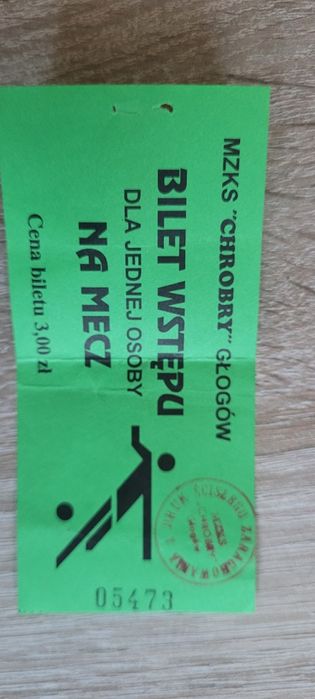 Bilet kolekcjonerski CHROBRY GŁOGÓW