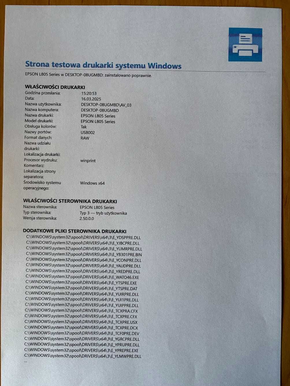 Epson L805 Drukarka atramentowa